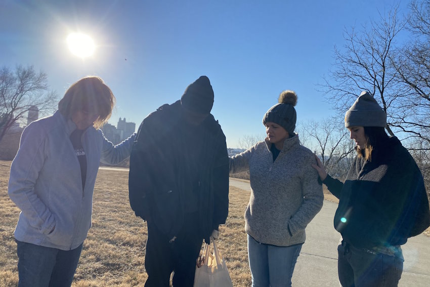 Kansas City Dream Center, Praying for those in need, Man receives food and prayer